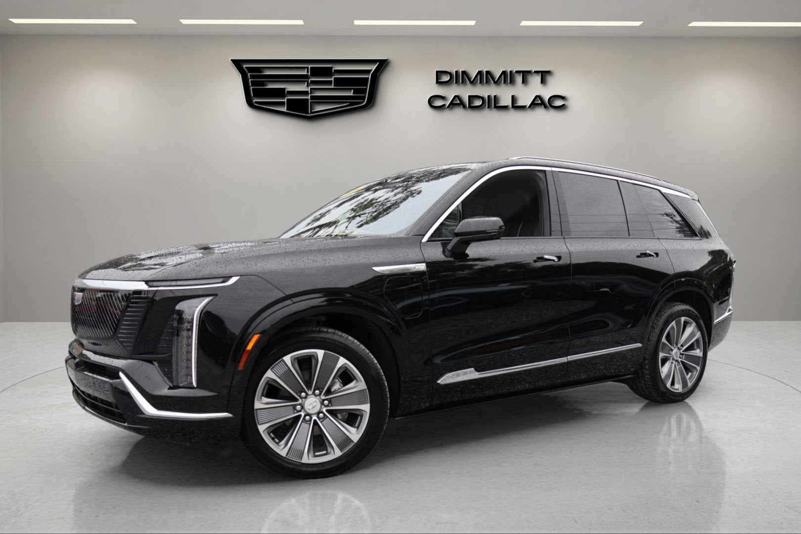 2026 Cadillac VISTIQ Luxury in Stellar Black Metallic — front three-quarter view