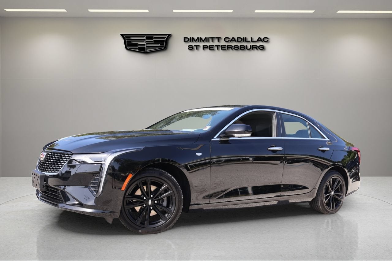 2023 Cadillac CT4 Luxury in Black Raven — front three-quarter view