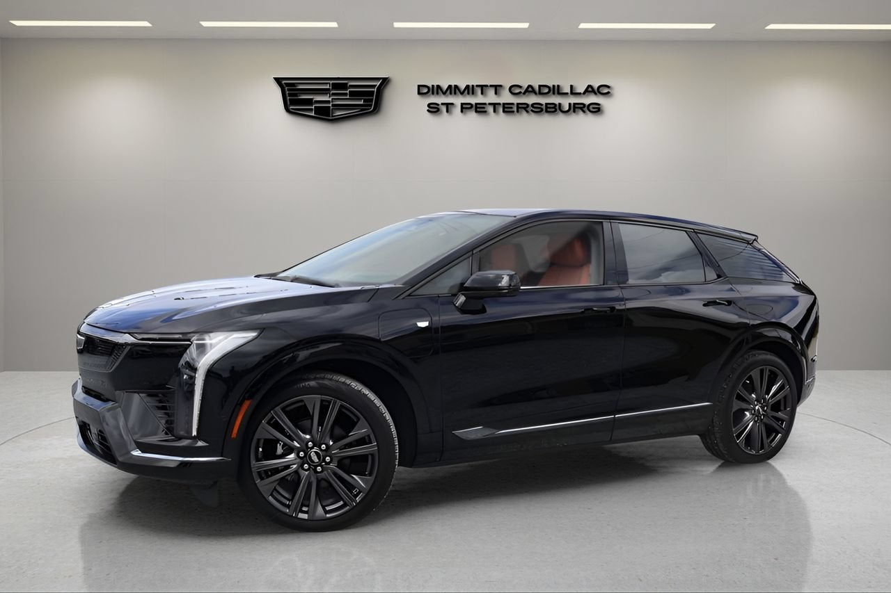 2026 Cadillac OPTIQ Premium Sport in Black Raven — front three-quarter view